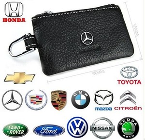 Luxury   Pouch on Luxury Auto Car Logo The First Laye Cowhide Key Chain Ring Key Holder