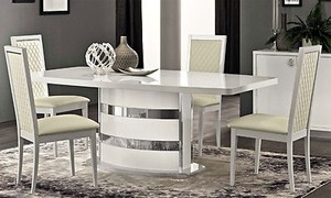 Luxus Esstisch ausziehbar "Roma" Weiß Modernes Design ...