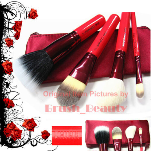 MAC ADORING CARMINE 4 Brush Set in Red with Red Case! Clearance! in Health & Beauty, Makeup, Makeup Tools & Accessories | eBay