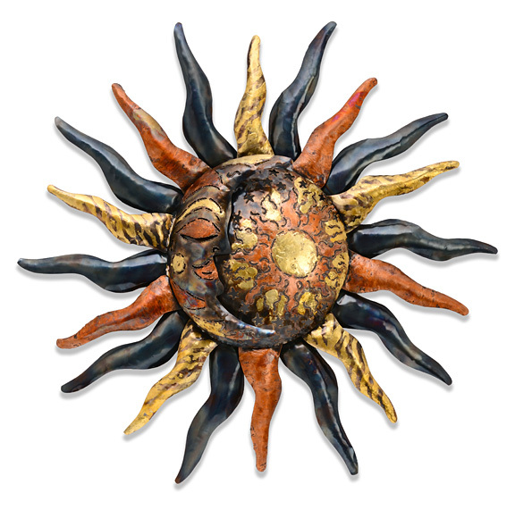 Mexican Metal Wall Art Sun Moon Indoor Outdoor