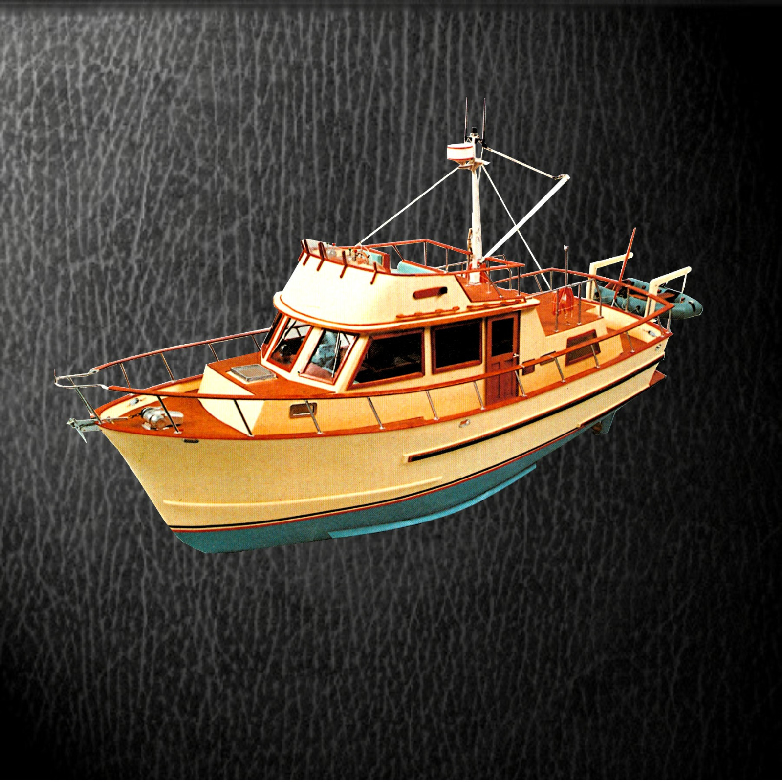 MODEL BOAT PLANS 1/16 SCALE 33" Radio Control trawler yacht F/S 