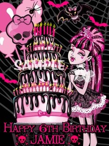 Birthday Cakes on Monster High Draculaura Birthday Edible Cake Topper Decorations   Ebay