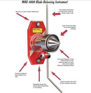 Magna Matic Magnetic Lawnmower Blade Balancer Mag1000 Mountable Wall Mount 