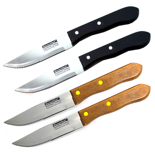 MasterChef 4 pc Jumbo Steak Knife Set Surgical HighCarbon Stainless