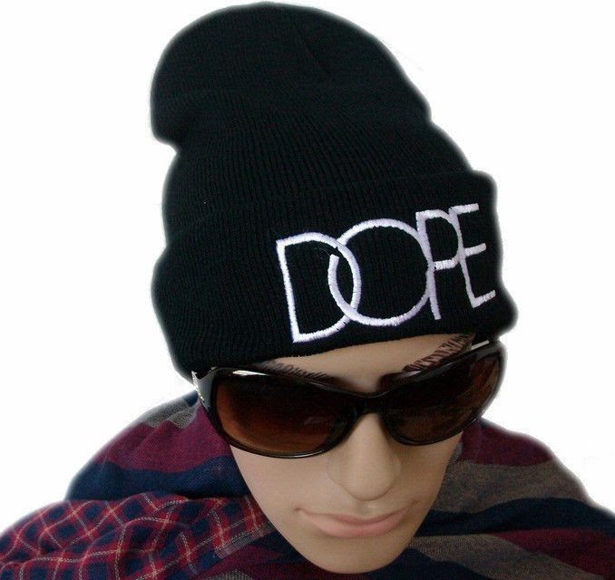 Hats hats Beanie Autumn Black Knit Cotton Hot Winter wool  beanie Knitting dope Hop Dope