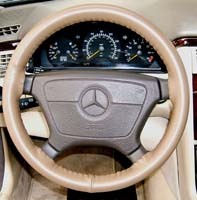  Custom Wheels on Mercedes Leather Steering Wheel Cover All Models Custom   Ebay