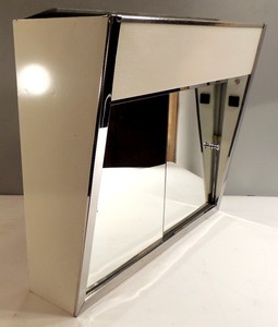 Chrome Bathroom Mirror on Century Modern Vanity Mirror Medicine Cabinet Chrome Lights Bathroom