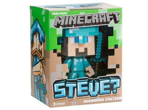 Minecraft 6" Vinyl Diamond Steve Figure With Removable Diamond Sword + Helmet in Toys & Hobbies, Action Figures, TV, Movie & Video Games | eBay
