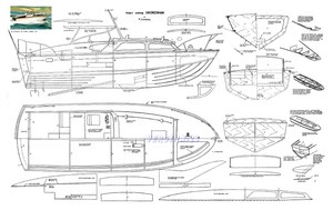 Model-Boat-Plans-33-Gas-15-to-61-or-electric-Radio-Control-Swordsman 