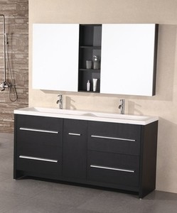  Bathroom Vanity on Contemporary 63 Inch Double Drop In Sink Bathroom Vanity Double Sink