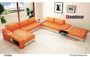 Modern Euro style leather sectional sofa set VTV004