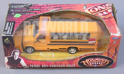 Monster Garage Skool Bus Pontoon Boat | eBay