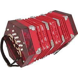 Musician's Gear 20-Button Concertina Red in Musical Instruments & Gear, Accordion & Concertina | eBay