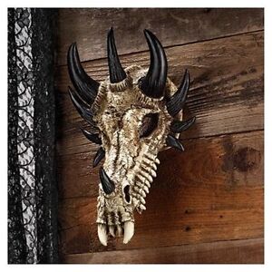 Gothic Home Decor on Dragon Fossilized Bone Wall Statue Gothic Medieval Home Decor   Ebay