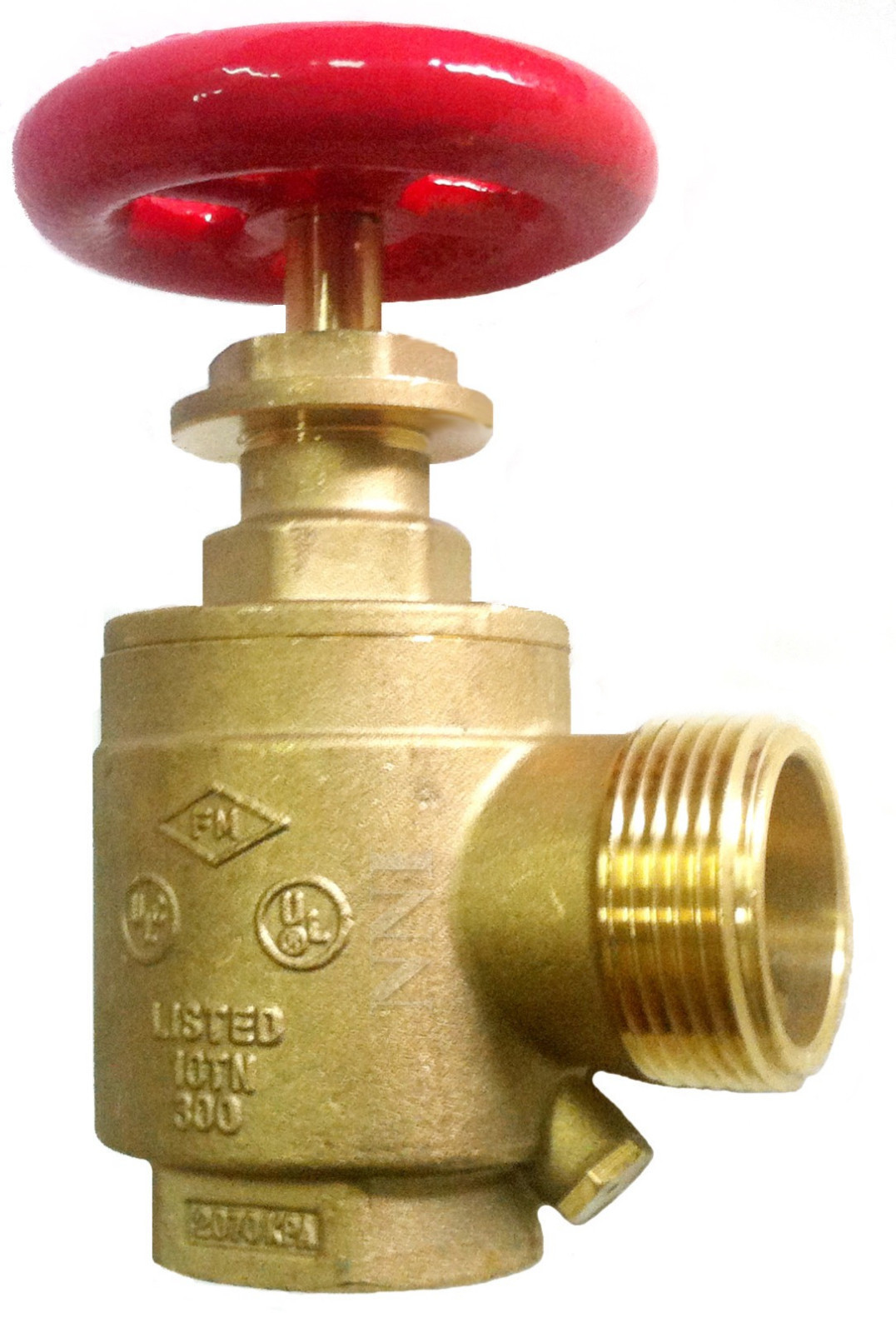 11/2" Fire Hose Angle Valve with Hydrolator Drain Vent Female NPT x