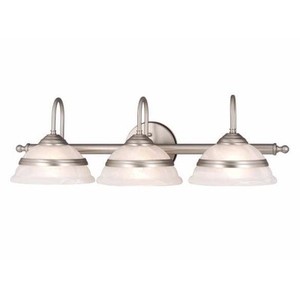 Bathroom Vanity Lighting Fixtures on New 3 Light Bathroom Vanity Lighting Fixture Brushed Nickel White