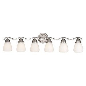 Bathroom Vanities on New 6 Light Bathroom Vanity Lighting Fixture  Brushed Nickel  Frosted