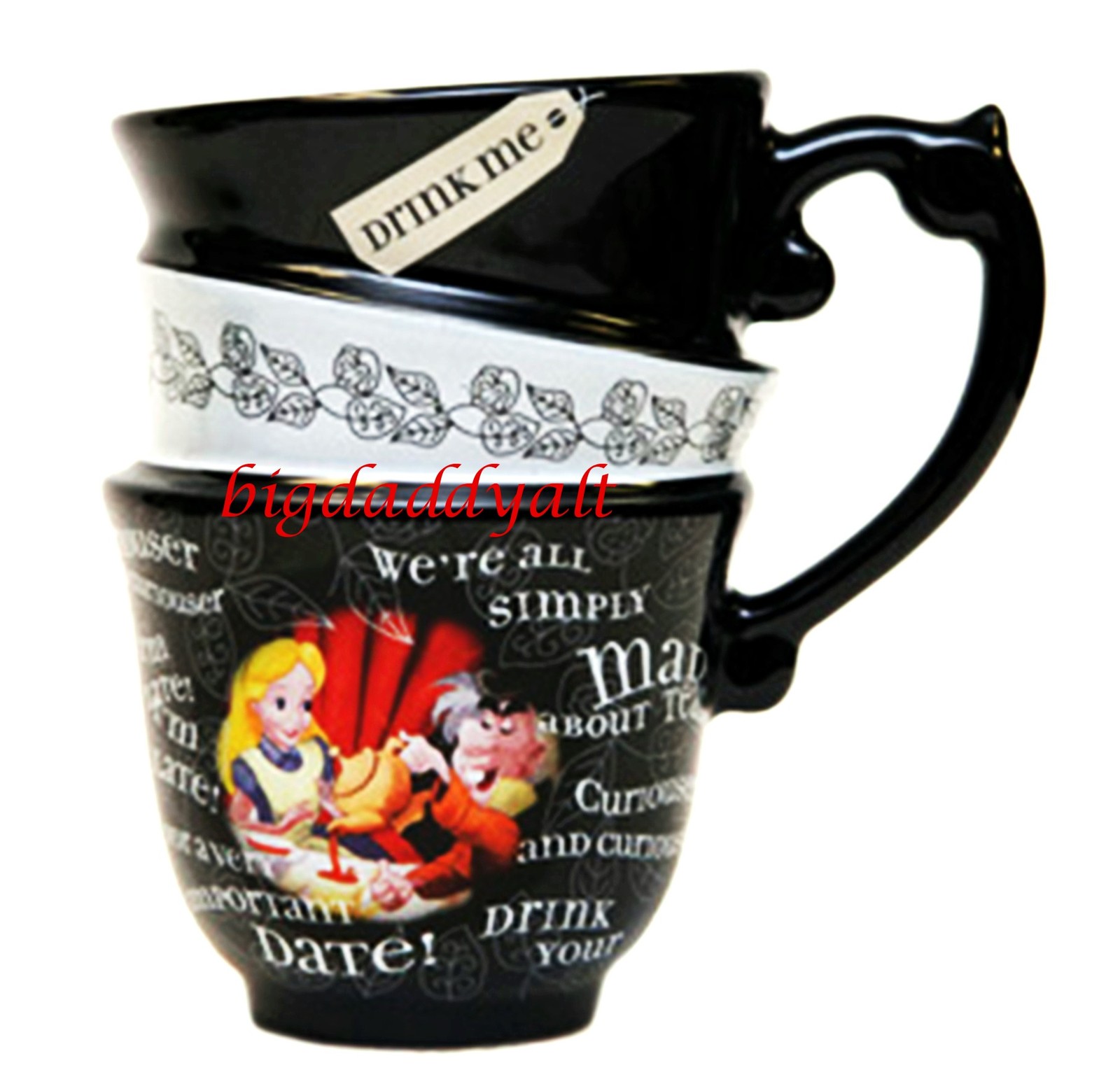 NEW Disney Parks Alice In Wonderland Mad Hatter Party Ceramic Stack Tea
