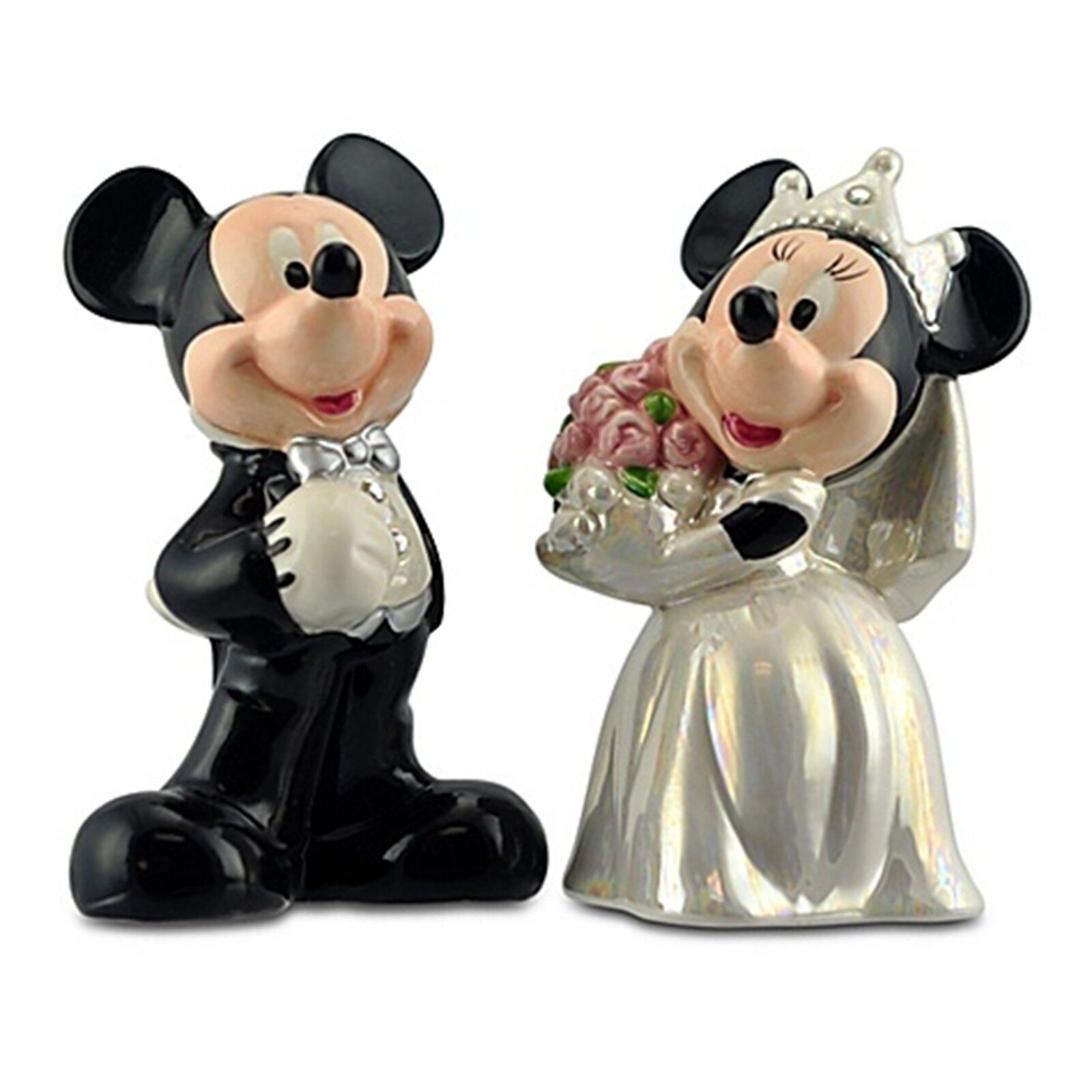 NEW Disney World Mickey Minnie Bride Groom Wedding Salt Pepper Shakers | eBay