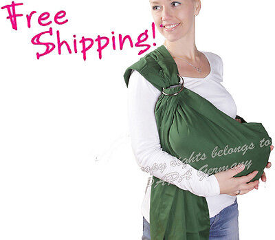 NEW GERMANY GREEN INFANT BABY RING SLING CARRIER BABY POUCH HOLDER WRAPS in Baby, Baby Gear, Baby Carriers & Slings | eBay