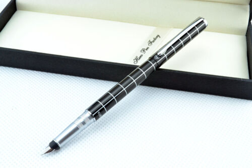 NEW HERO Fountain Pens 397A Black British lattice steel medium Nib point Pen in Collectibles, Pens & Writing Instruments, Pens | eBay