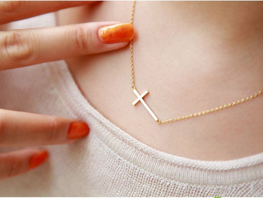 cross  Horizontal 2013'NEW horizontal Y/Gold k Details Sideways Cross charm   Lady HOT~ 14 about