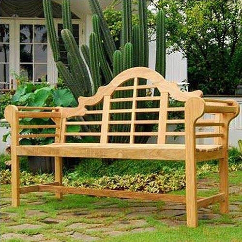 New Patio Porch Solid Teak Wood Lutyens Bench Chair 5 
