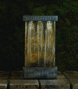  -WATER-FOUNTAIN-WITH-LIGHT-PATIO-WATERWALL-PUMP-GARDEN-ZEN-VERTICAL