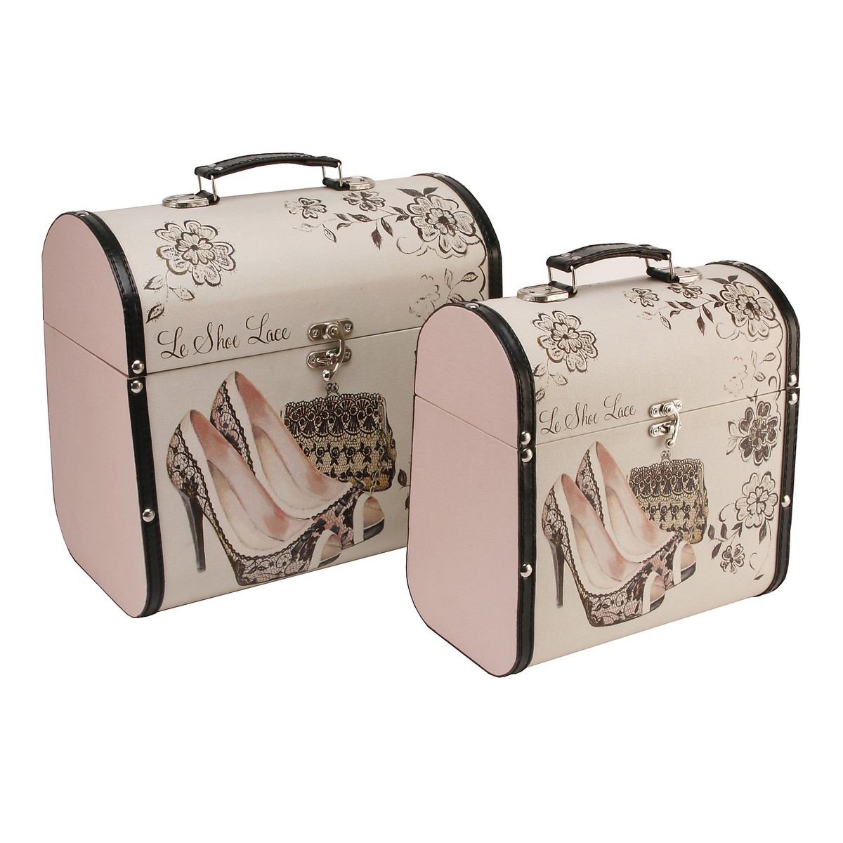 New Set 2 Decorative Luggage Storage Box Marco Fabiano Le Shoe Lace