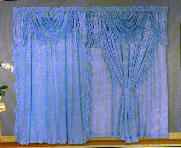 New Victorian Style Velvet Curtains Window Panel Drapes Blue On
