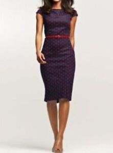 Navy Polka  Dress on Next Premium Tailored Navy Polka Dot Pencil Dress Office Wear Party