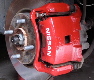 Nissan brake caliper stickers #4