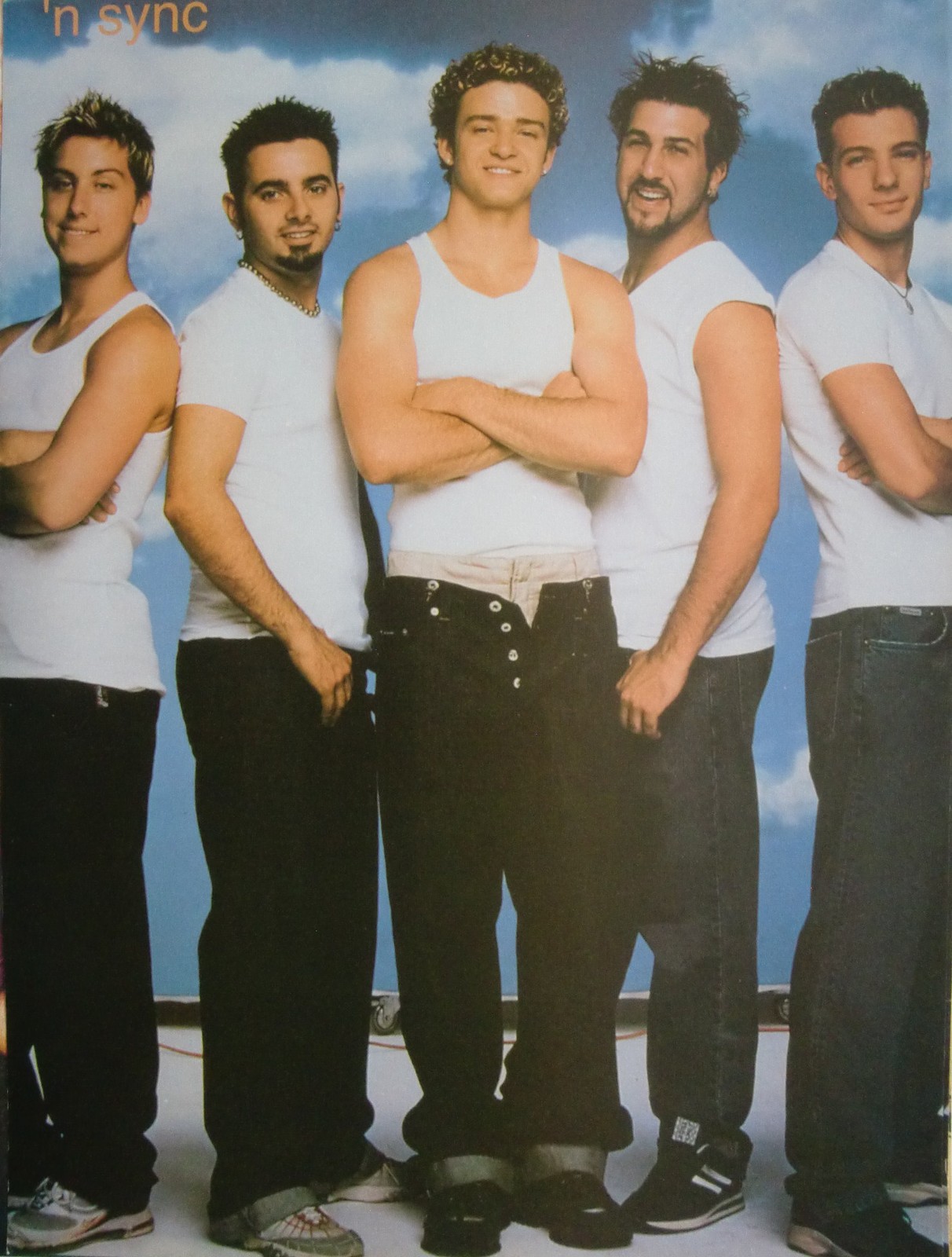 'NSYNC "GROUP POSING IN WHITE SHIRTS" POSTER FROM ASIA Boy Band, Pop, R&B