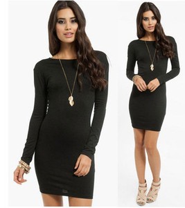 Long Sleeve Mini Dress on Jersey Soft Stretch Long Sleeve Scoop Neck Mini Dress Tunic   Ebay