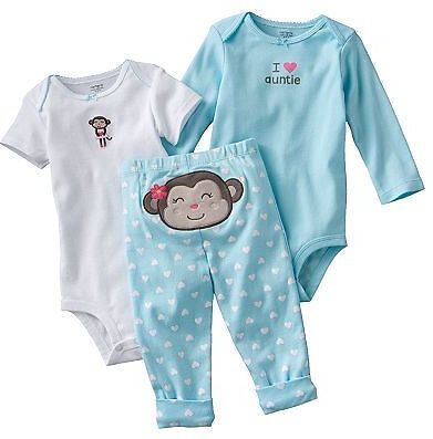 NWT Carters Baby Girl Clothes Set Outfit White Blue Monkey 3 6 9 12 Months in Clothing, Shoes & Accessories, Baby & Toddler Clothing, Girls' Clothing (Newborn-5T) | eBay