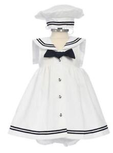 New BABY GIRL toddler ANCHOR white navy sailor dress in Clothing, Shoes & Accessories, Baby & Toddler Clothing, Girls' Clothing (Newborn-5T) | eBay
