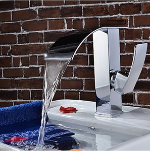 Waterfall Bathroom Faucet on New Bathroom Sink Mixer Vessel Tap Waterfall Chrome Basin Faucet Sink