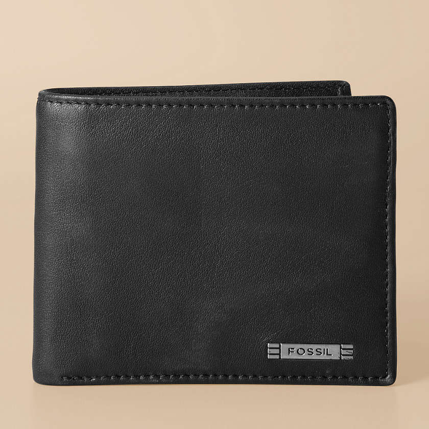 New Fossil Men's Evans Zip Traveler Black Wallet ML3071001 eBay