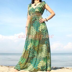  Size Party Dress on Evening Sundress Hot Party Peacock Plus Size Long Maxi Dress 2x 18 20