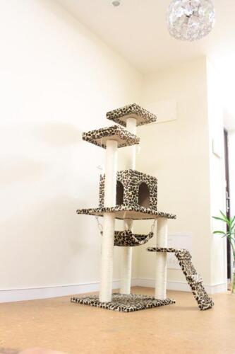 New Leopard skin 57" Cat Tree Condo Furniture Scratch Post Pet House in Pet Supplies, Cat Supplies, Furniture & Scratchers | eBay