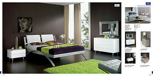 New Modern/Contemporary King/Queen Size Bed Nina 390 Bedroom Set Furniture Euro
