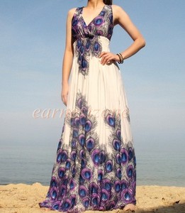  Size Maxi Dress on Peacock Wedding Plus Size Maxi Long Dress L Xl 1x 2x 3x 4x 5x   Ebay