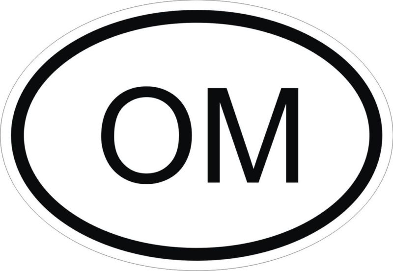 OM OMAN COUNTRY CODE OVAL STICKER bumper decal car NEW | eBay