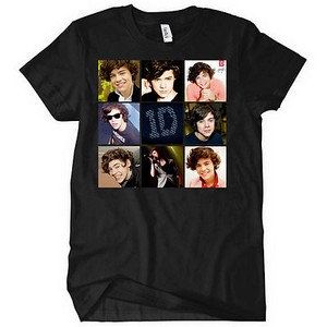  Direction Shirt on One Direction Style Harry Styles Multi Picture Full Colour 100  Cotton