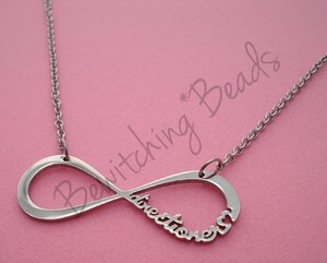  Direction Infinity Necklace on One Piece Directioner Direction Infinity Necklace 1d Silver Tone 1