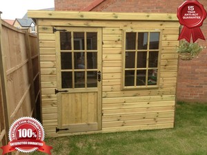 Details about PENT GARDEN SHED 8X6 Tanalised Heavy Duty FIRST GRADE