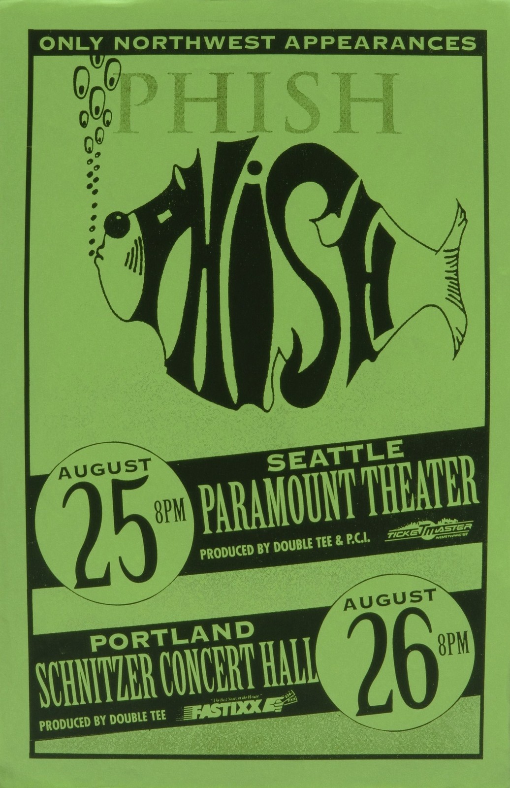 PHISH 1993 SEATTLE/ PORTLAND CONCERT TOUR POSTERJam Band Progressive Rock Music eBay