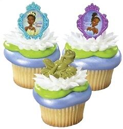 Princess   Frog Birthday Party on Princess And The Frog Party Cupcake Cake Decoration X6   Ebay