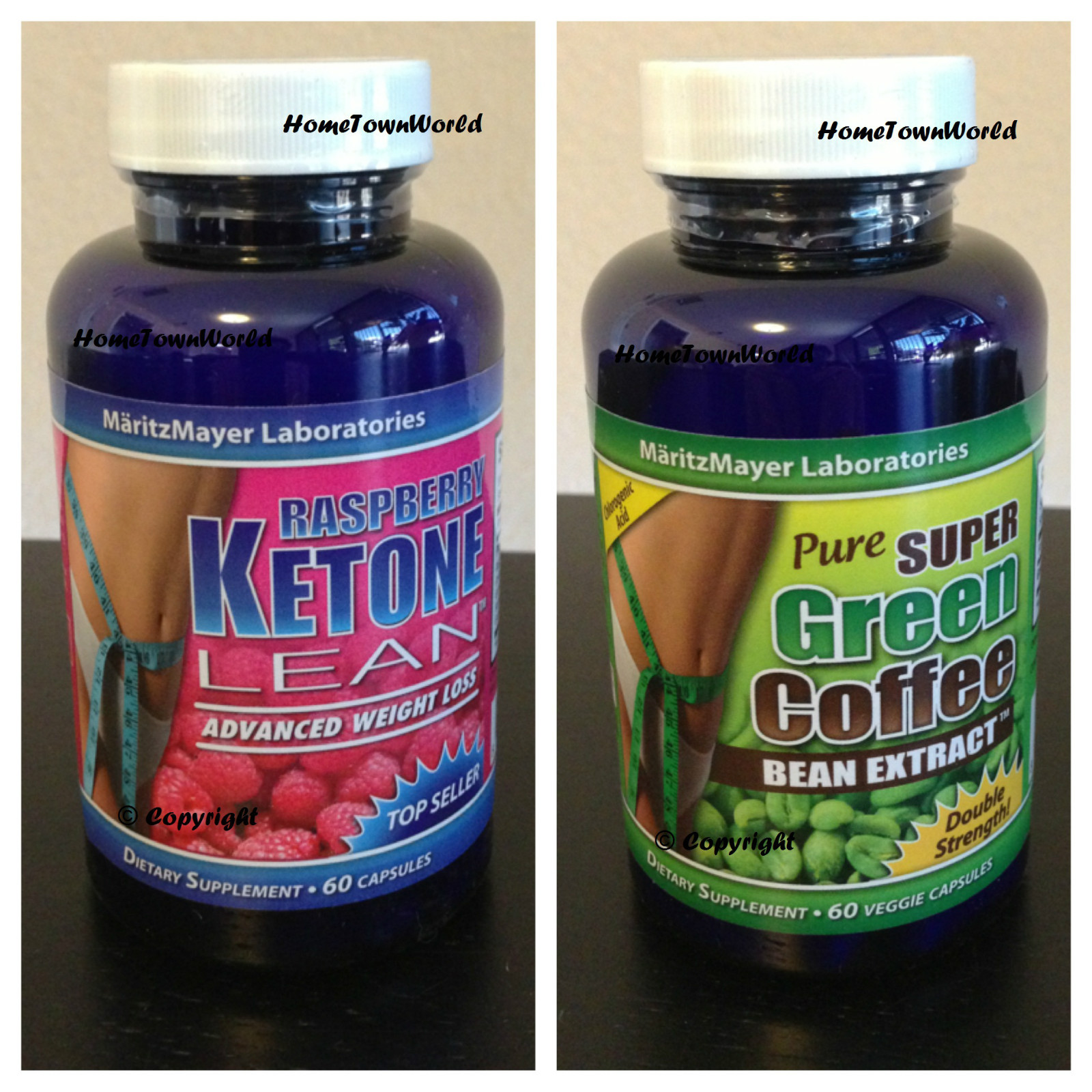 RASPBERRY KETONE LEAN 1200mg & PURE GREEN COFFEE BEAN EXTRACT 800 mg