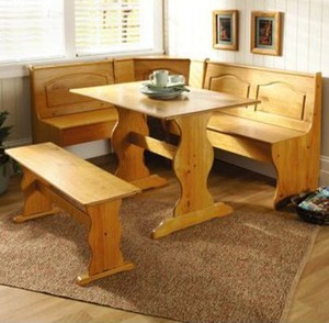 Dining Room on Pine Color Kitchen Dining Room Wood Breakfast Nook Table And Bench